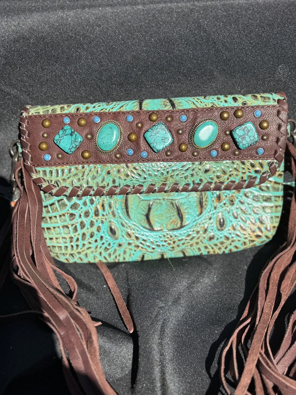 Turquoise Crossbody Clutch