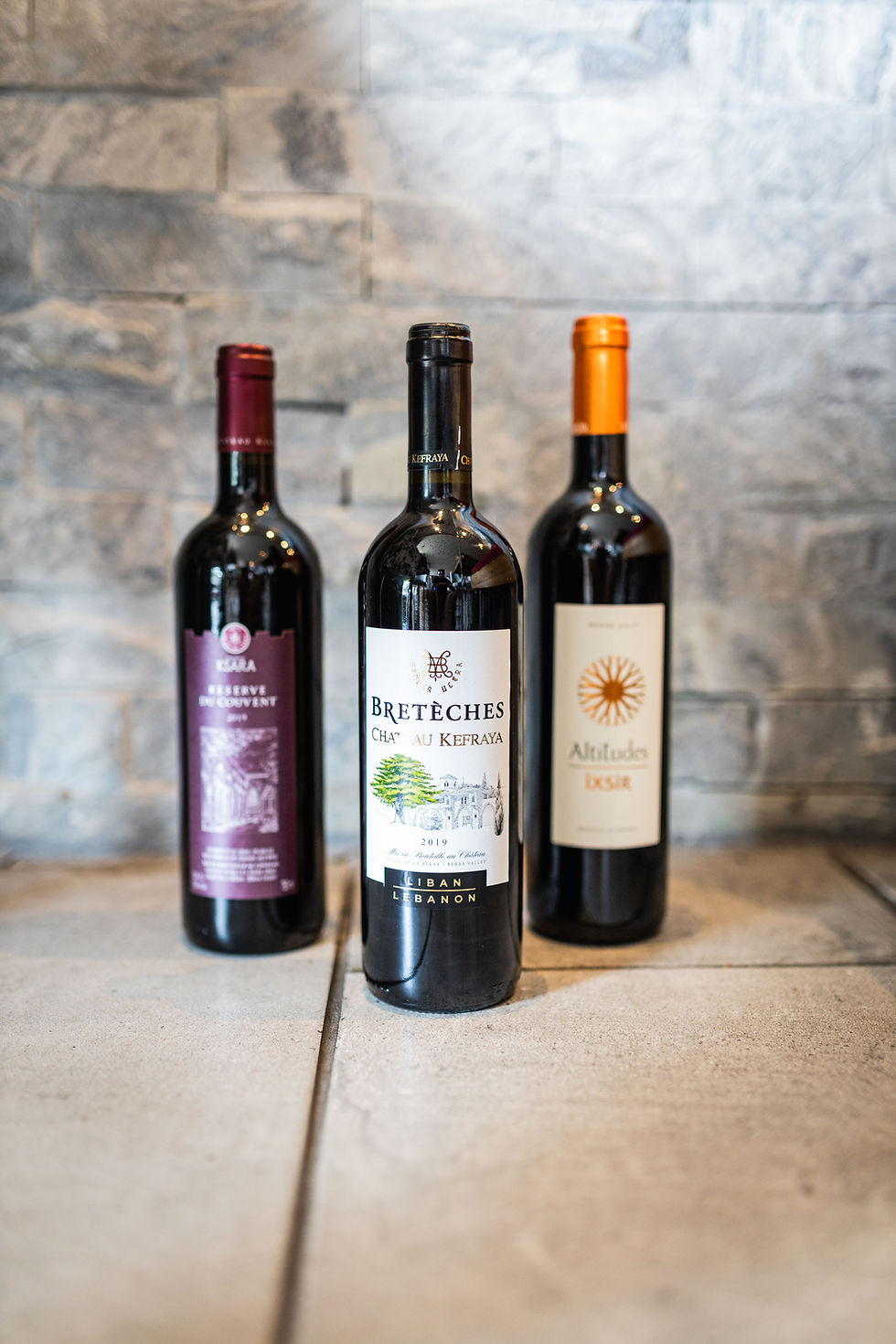 Sélection de vin libanais au restaurant traditionnel Le grand liban à lyon 1