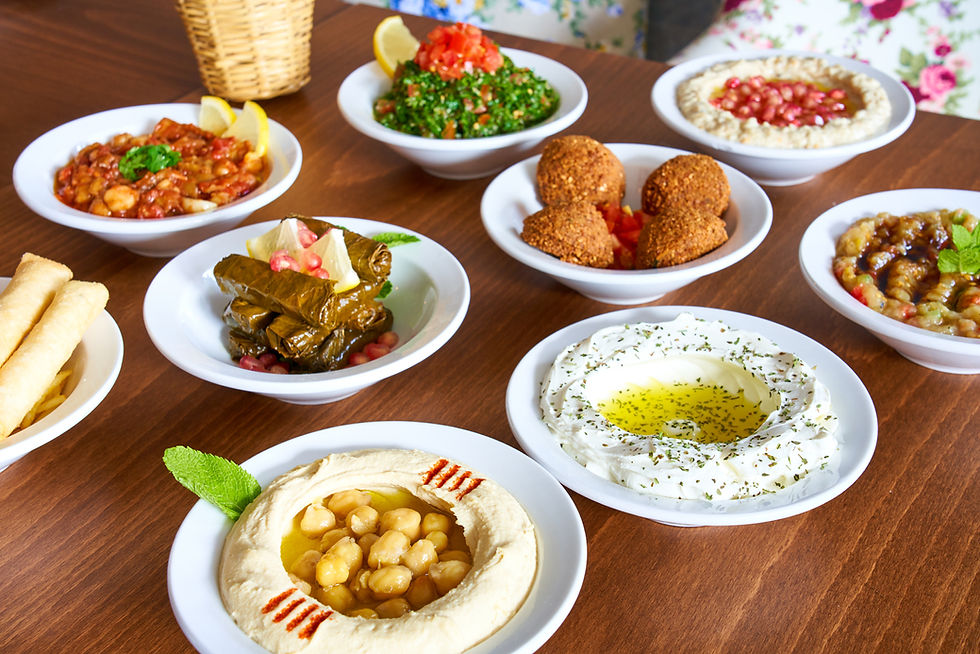 Sélection de mezzé au restaurant libanais Le grand liban à lyon 1