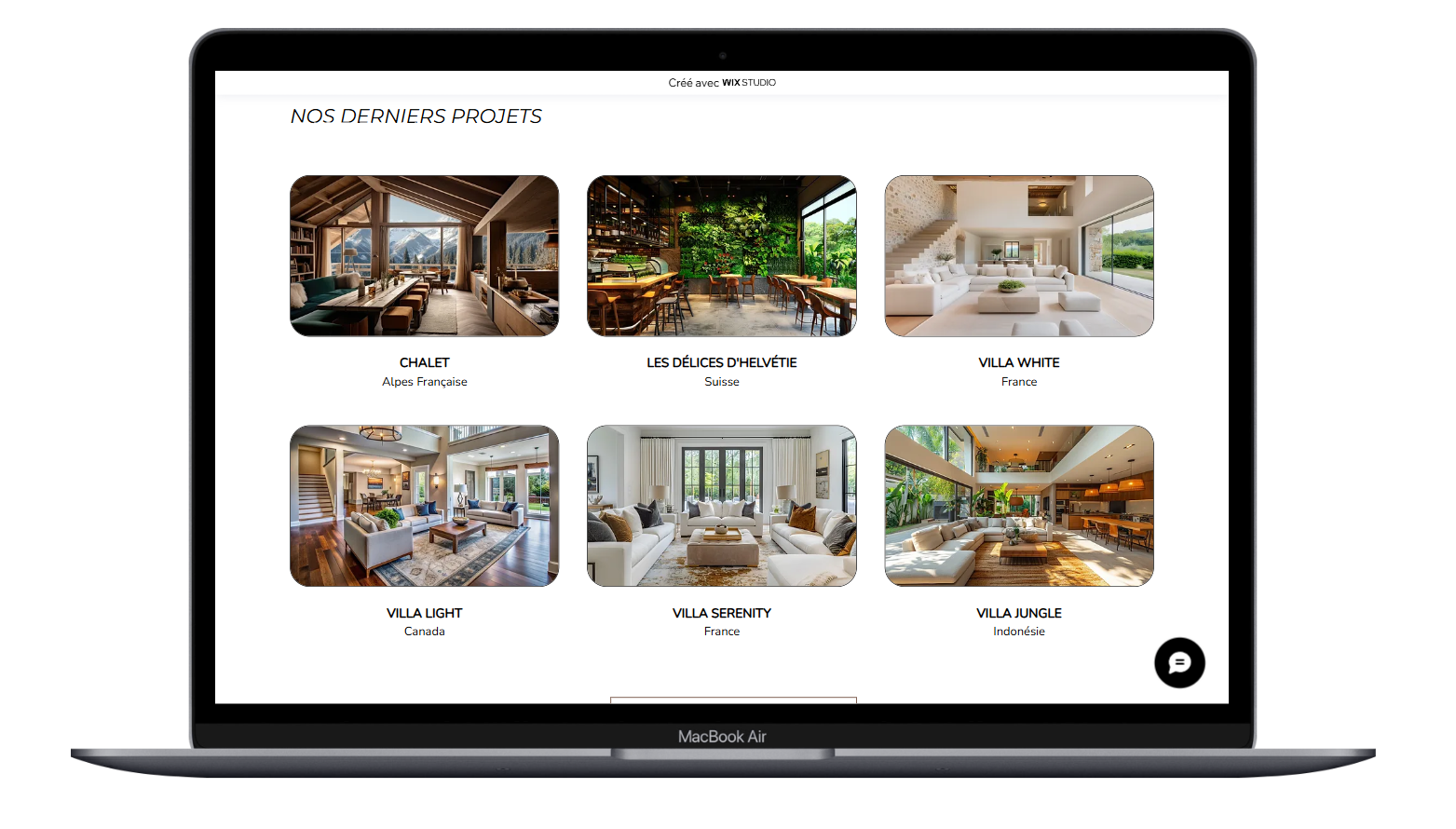 illustration du template en ligne sur un écran de PC portable