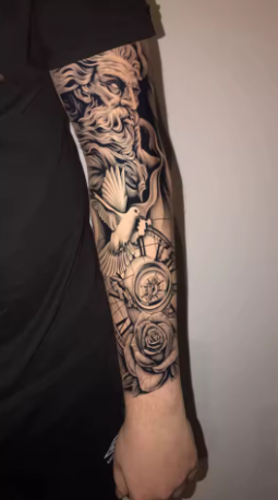 tatouage temporaire bras réaliste