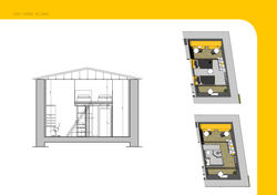 Coupe de la chambre mezzanine