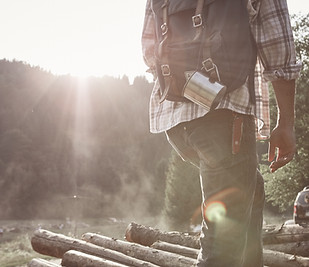 Hiking for men in nature