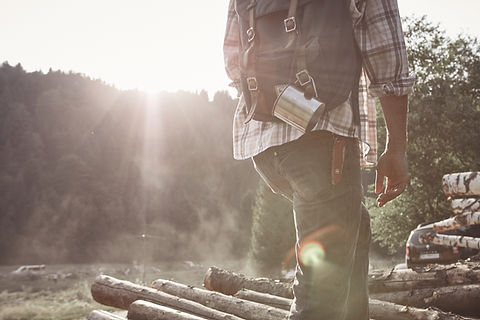 Man Hiking in Nature