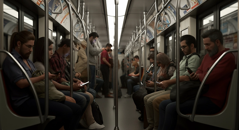 Metrô Pessoas no Celular