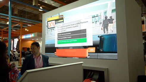 Ativação criada e executada pela Amper para Gol Linhas Aéreas na ABAV.