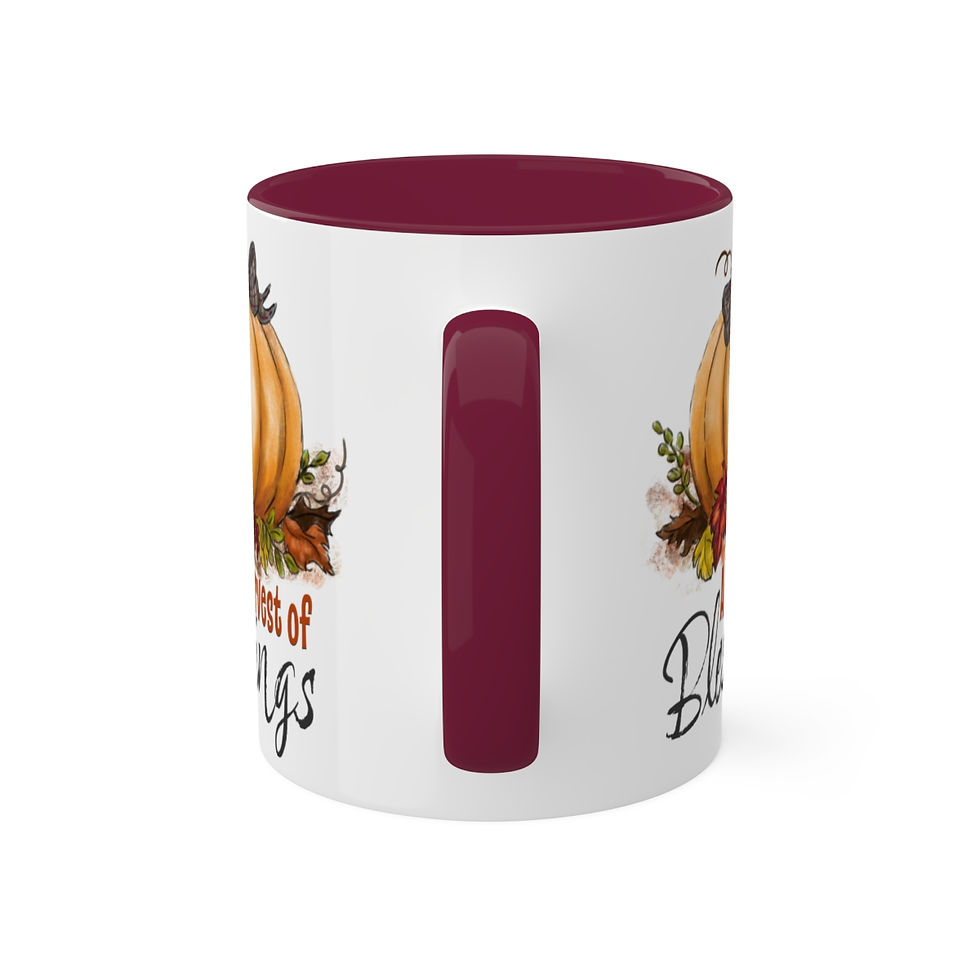 Thumbnail: Harvest Blessings Colorful Mugs, 11oz