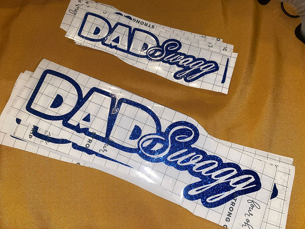 Thumbnail: 6 inch Glitter Blue Decal