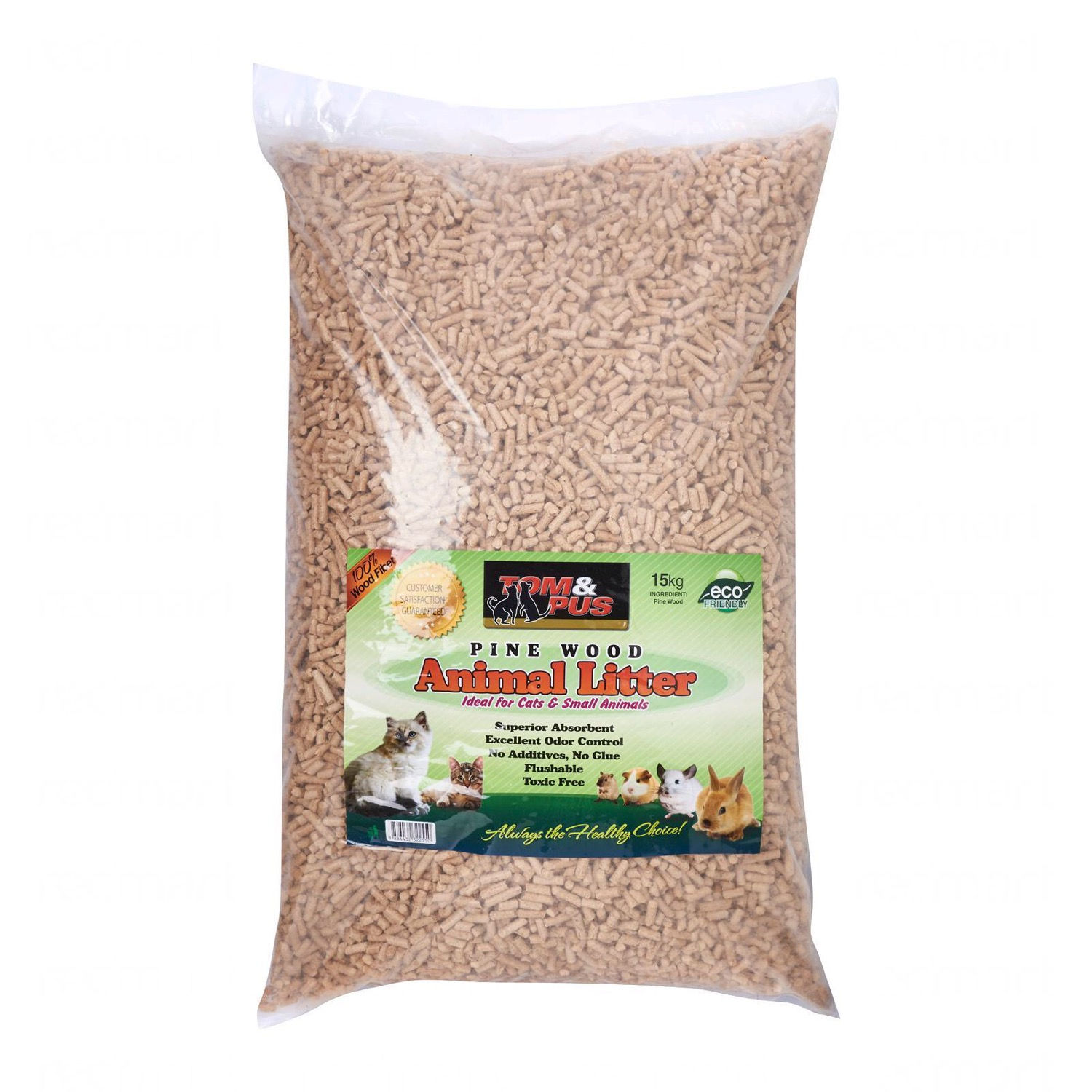 15kg Tom n Pus pine wood bedding