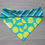 Thumbnail: Limes/Blue Stripes - reversible dog bandana
