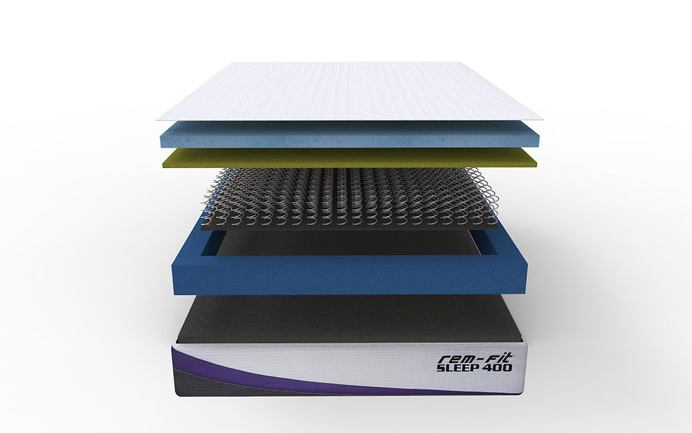 Product Rendering of a mattress helps to show materials used.
