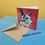 Thumbnail: Merle Blue Collie Greetings Card