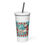 Thumbnail: Vote Blue fist - Insulated tumbler with a straw