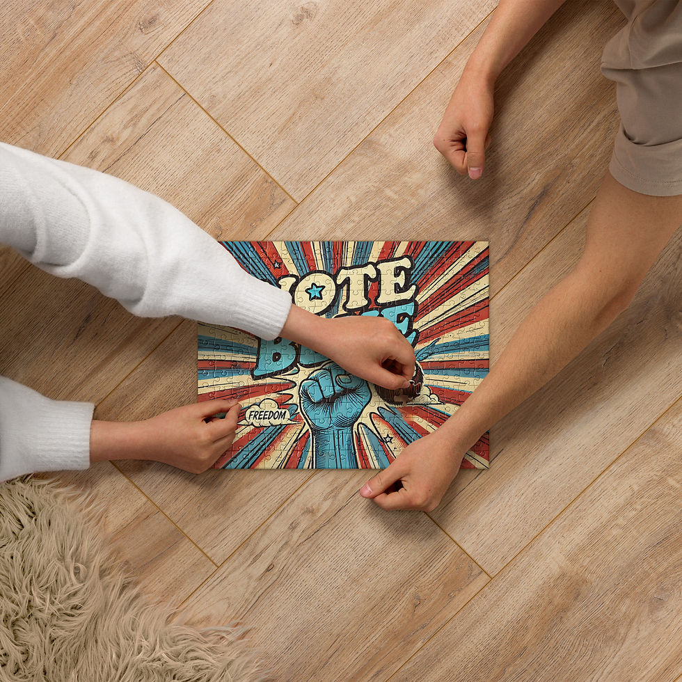 Thumbnail: Vote Blue Fist - Jigsaw puzzle copy