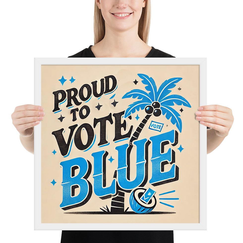 Thumbnail: Proud to Vote Blue - Framed poster