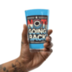Patriotic "Not Going Back" - Shaker pint glass