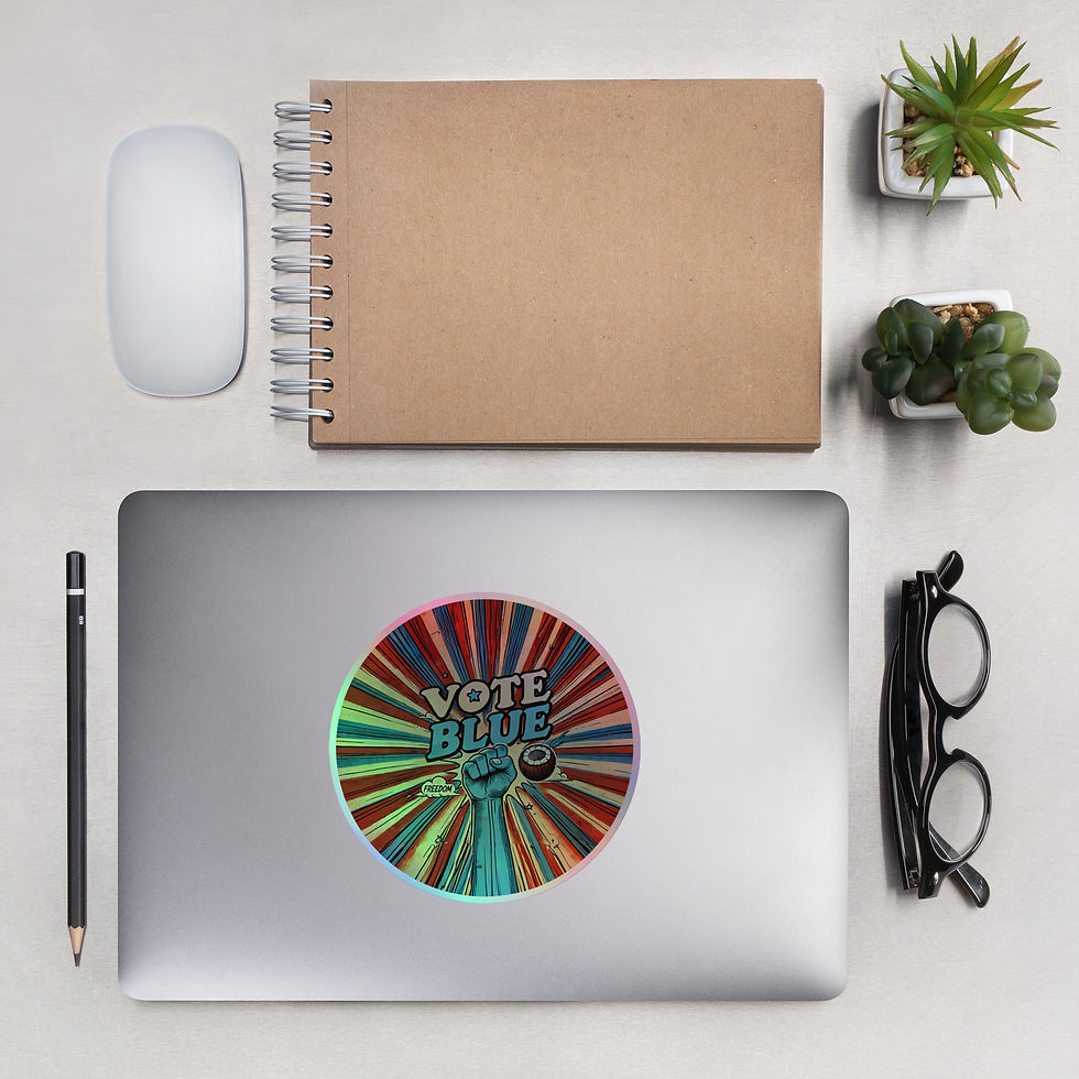 Thumbnail: Vote Blue fist - Holographic stickers