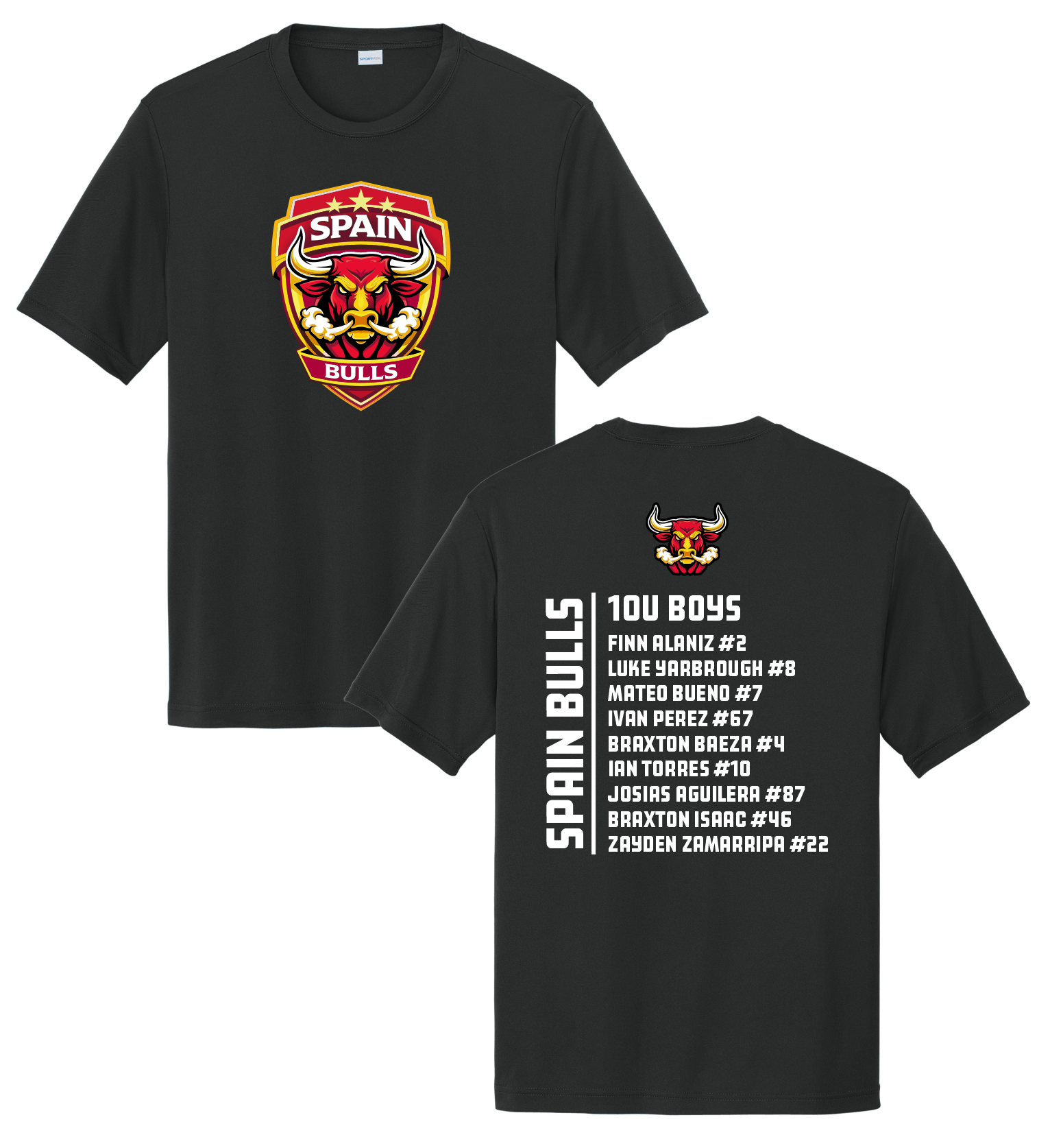 10U Boys Black Tee