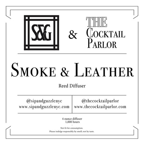Smoke & Leather - Sip & Guzzle Reed Diffuser