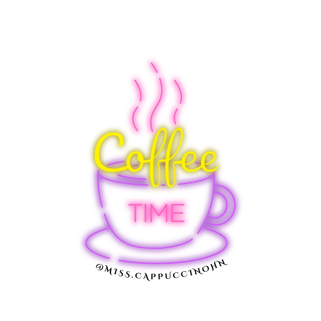 Stickers - Neon coffee (3.8cms)