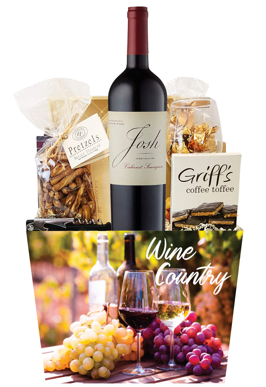 Red Wine and Snacks Gift Basket