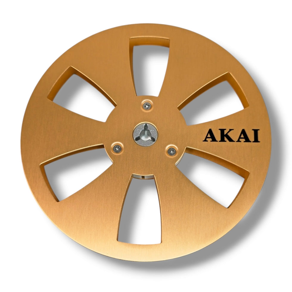 Thumbnail: Akai 7" Reel to Reel Metal Spool - Gold - ¼ Inch Tape Width
