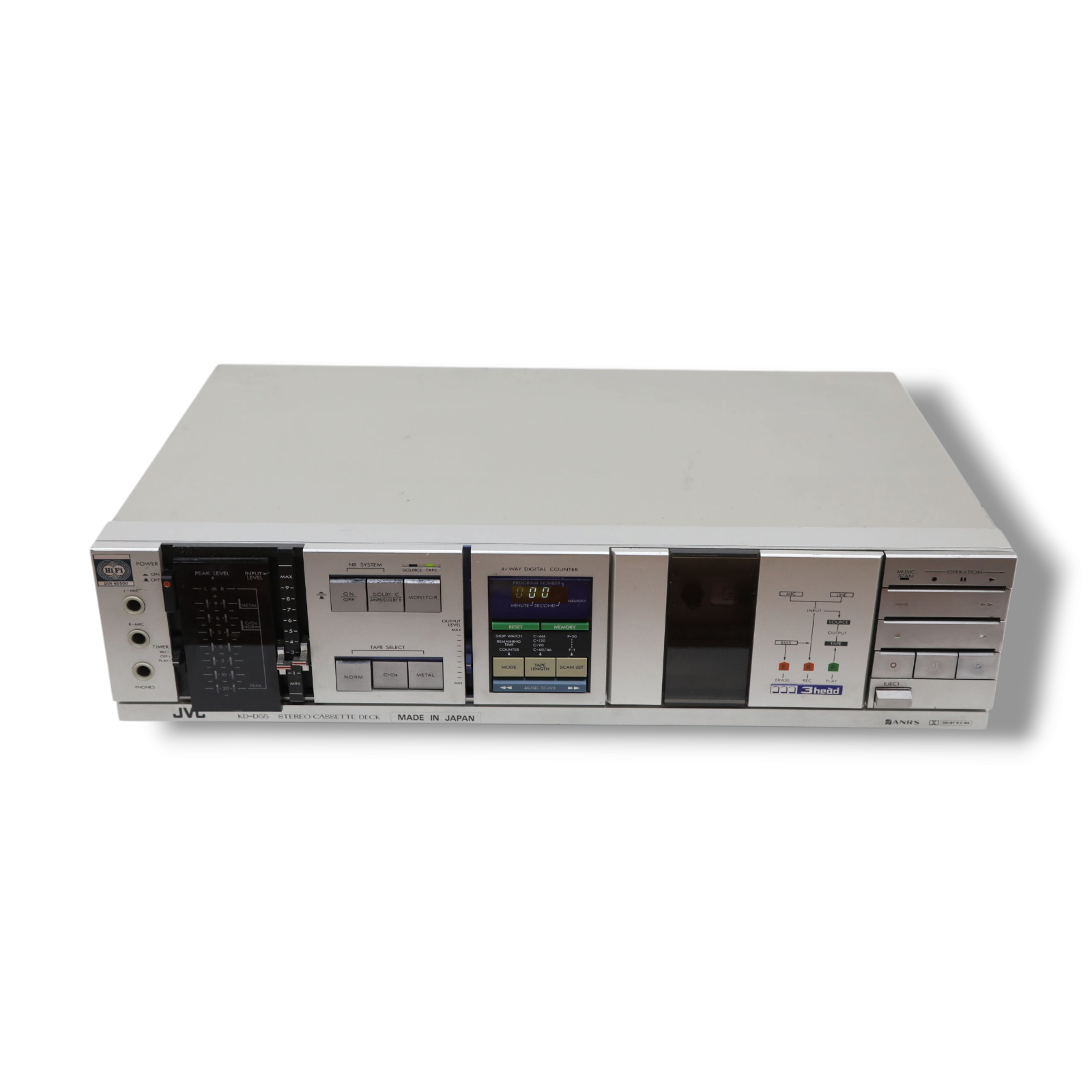 JVC  Stereo Cassette Deck KD-D55 3 heads.