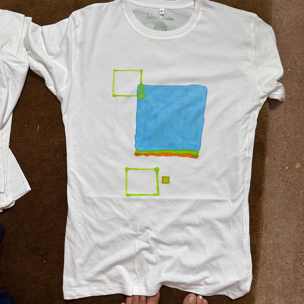 Thumbnail: Abstract Hand Painted One Off Organic Unisex T-shirt