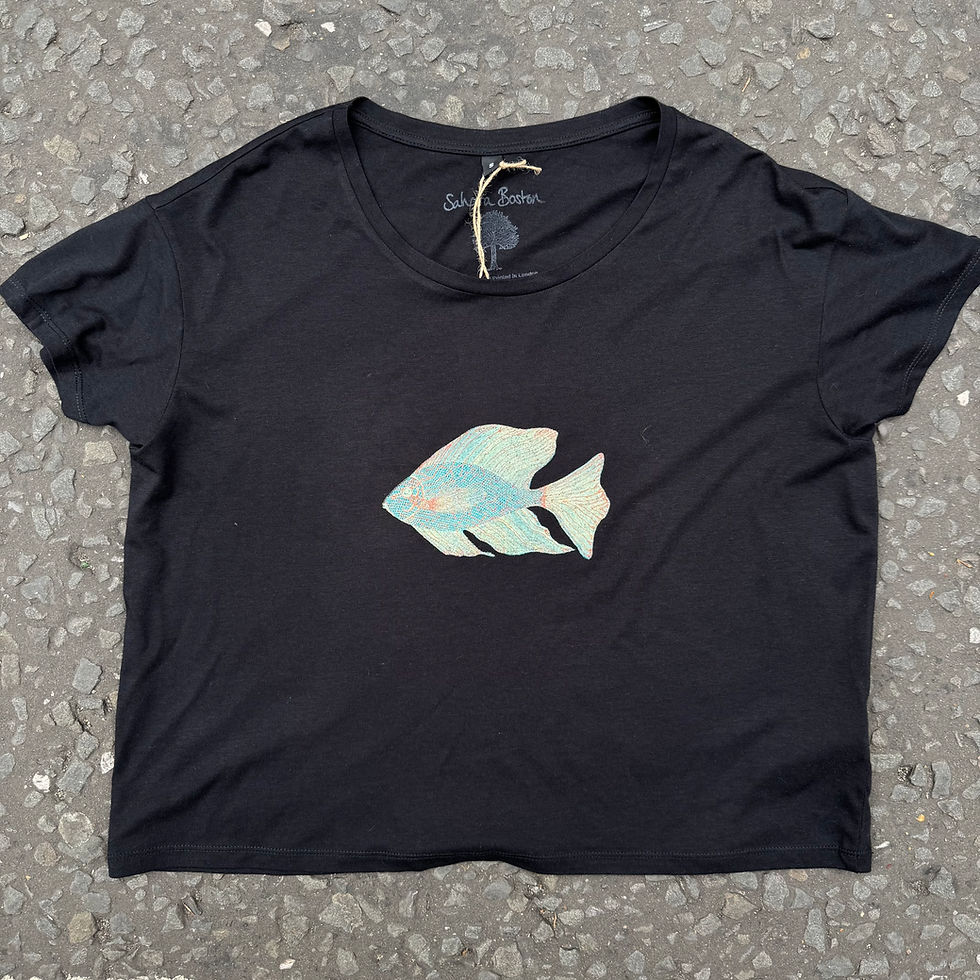 Thumbnail: Elvis The Fish Limited Edition Organic Loose Box Cut Women's T-shirt