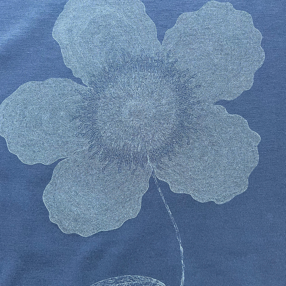 Thumbnail: Ghost Flower Organic Loose Fit Bamboo Unisex T-shirt