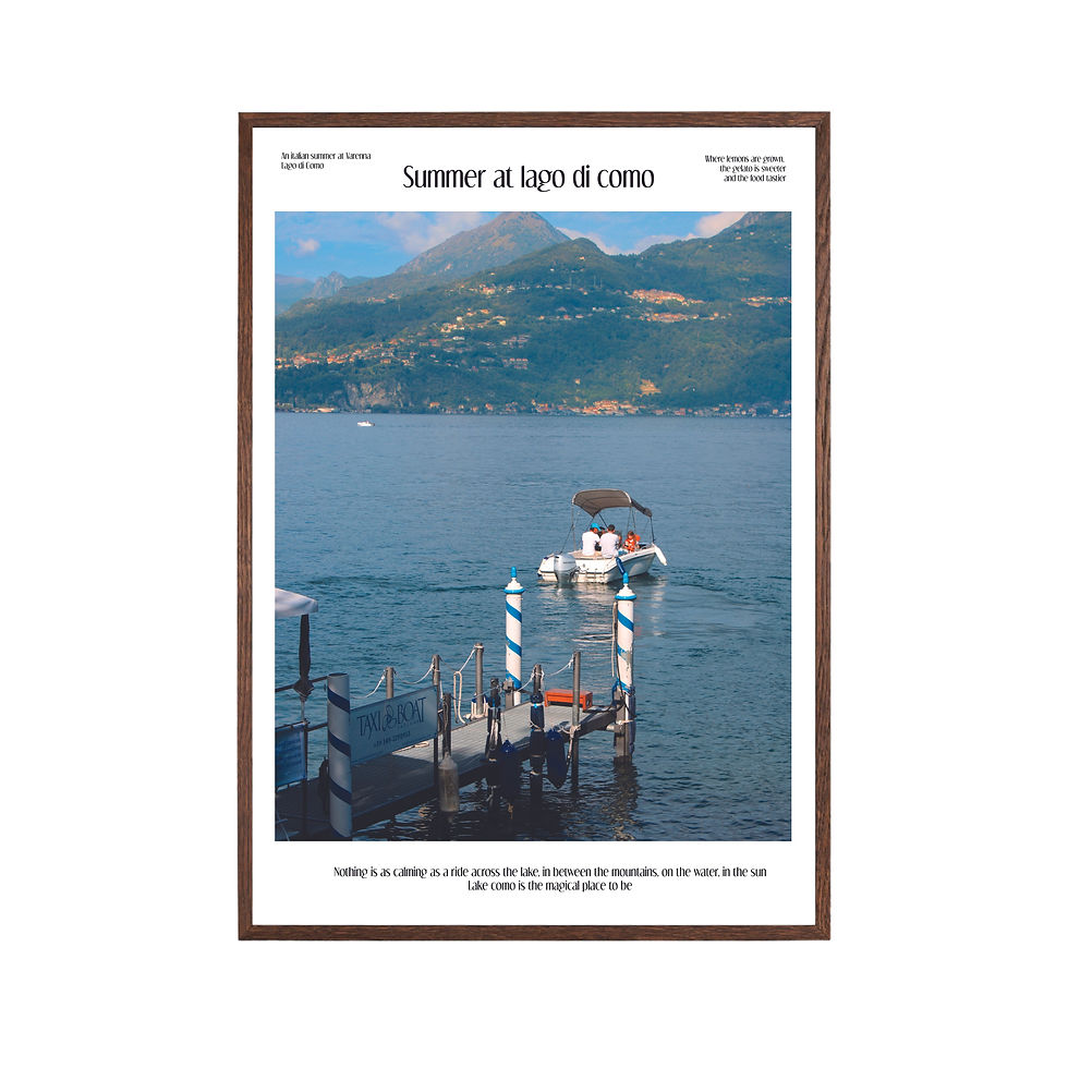 poster zomer aan het comomeer