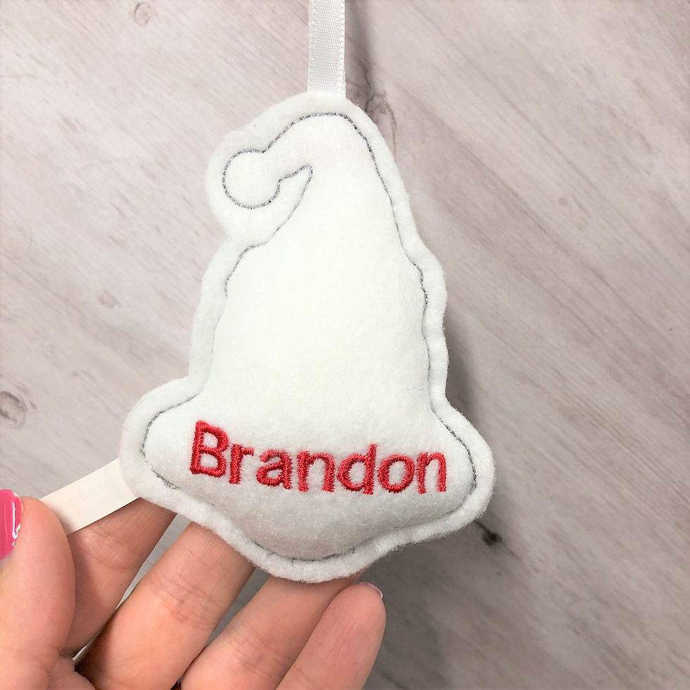 Thumbnail: gift of embroidery Santa Claus Christmas tree ornament personalized holiday decor