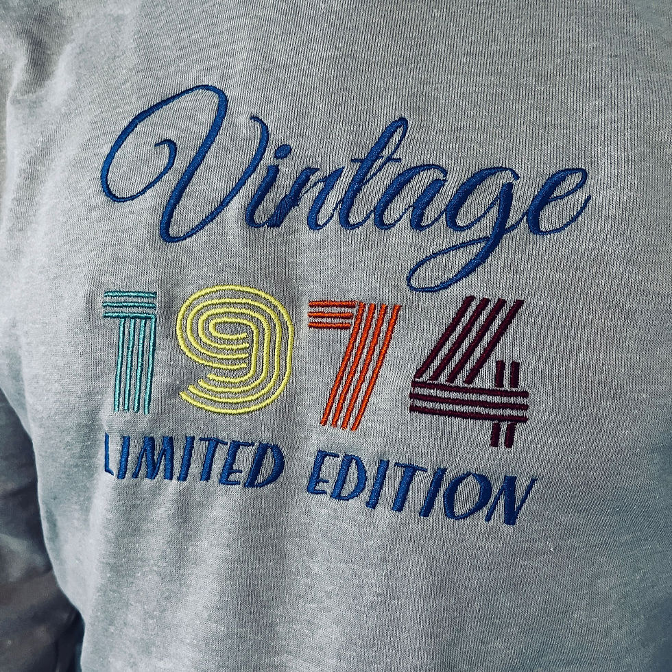Thumbnail: fleece crewneck sweatshirt with the custom embroidery "Vintage Limited Edition"