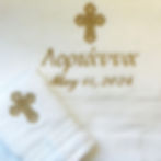Greek baptism Christening personalized towel religious gift of embroidery