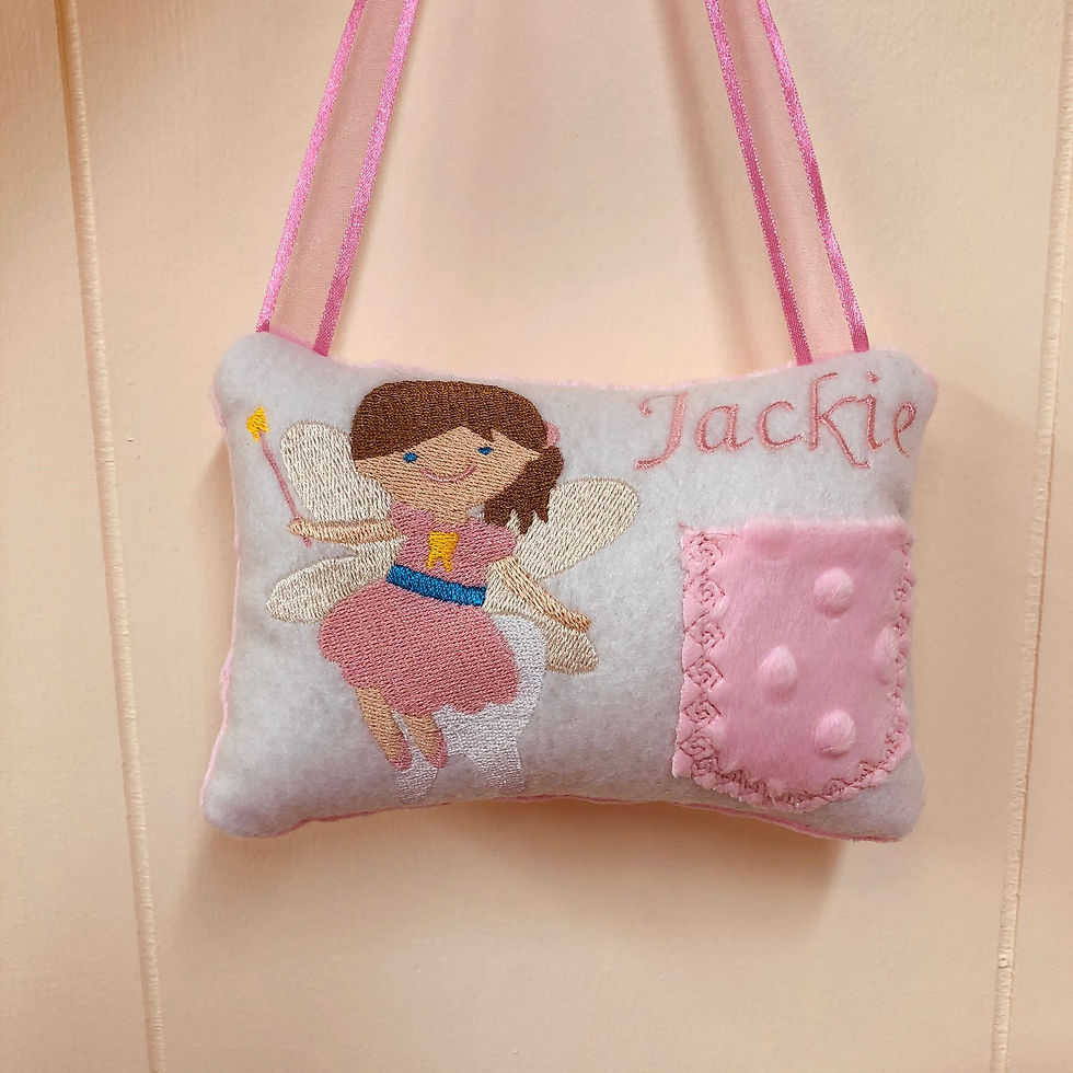 Thumbnail: gift of embroidery tooth fairy pillow tooth collector personalized gift for kid