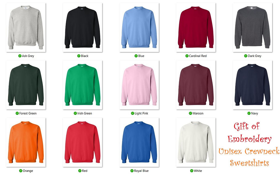 Thumbnail: Our fleece crewneck sweatshirt with the custom script font embroidery with hearts is made for all moms!
