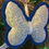 Thumbnail: gift of embroidery stuffed embroidered tree decoration blue butterfly memorial ornament