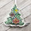 Thumbnail: vintage style handmade Christmas tree ornament personalized gift of embroidery