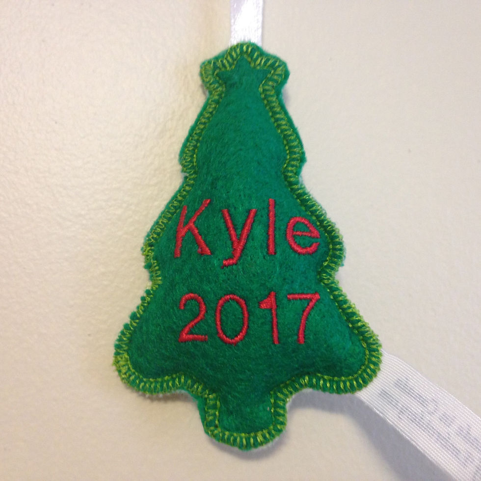 Thumbnail: gift of embroidery Christmas tree ornament felt decoration
