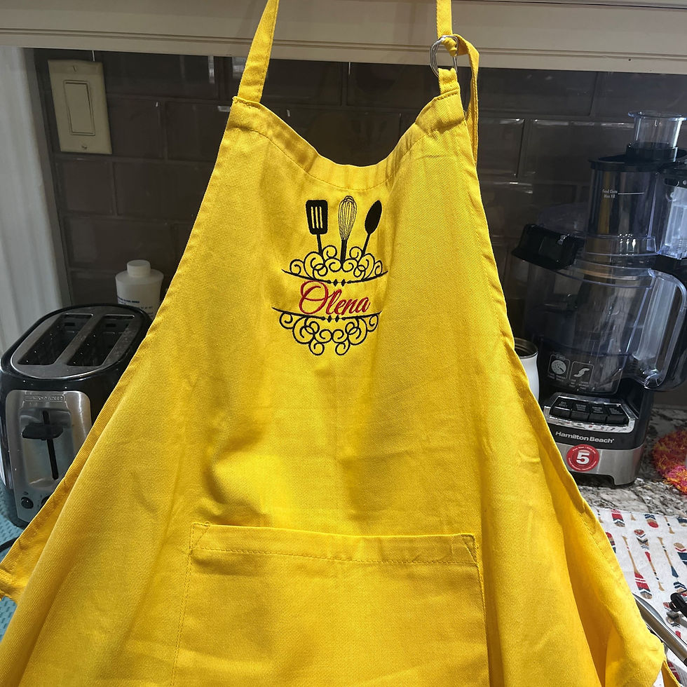 Thumbnail: custom personalized apron monogram name gift of embroidery birthday Mothers day Christmas gift