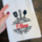 swirly embroidered towel personalized with a name