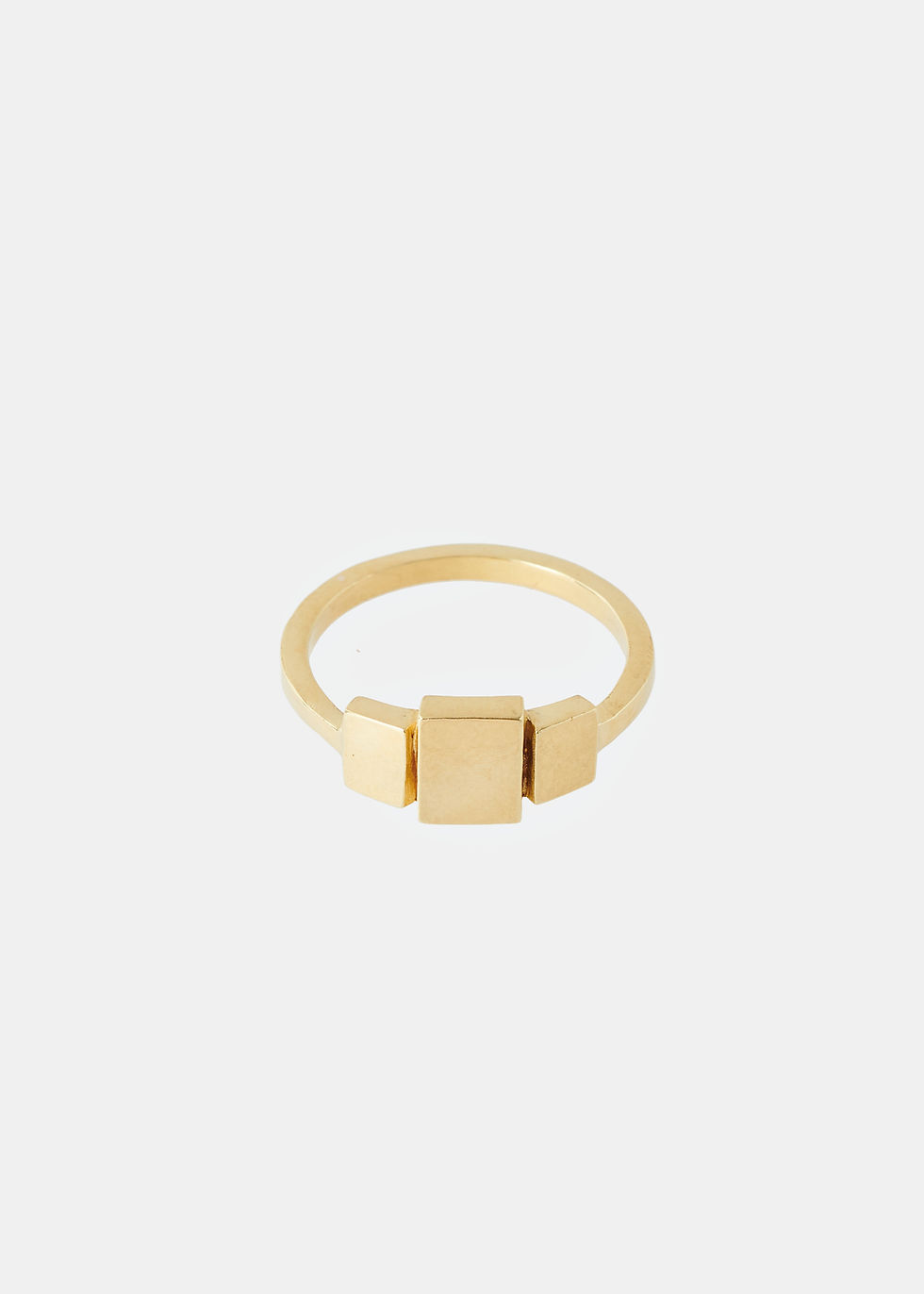 Triptych ring in 14k gold