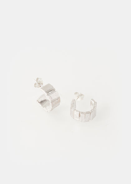 Canvas panel earrings, the pool Amsterdam jewelry collection, abcnd store Amsterdam