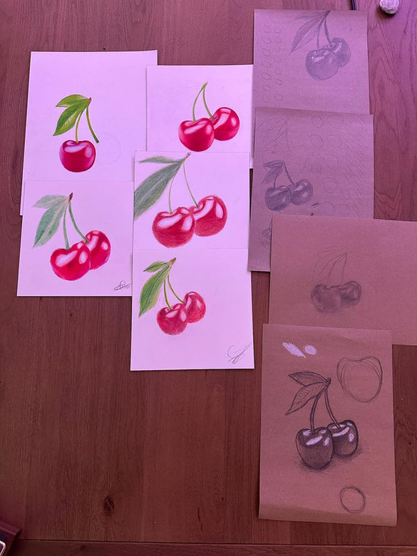 Realistische Kers tekenen