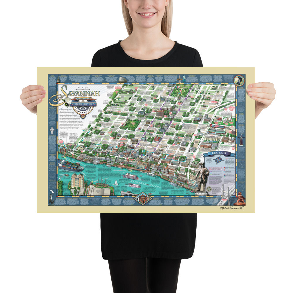 Savannah Map Poster