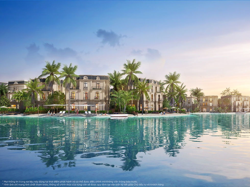 Phối cảnh mẫu nhà và villa view biển tại Vịnh Tiên.