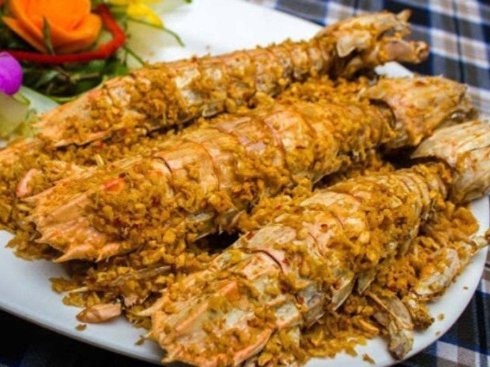 Tôm tít cháy tỏi - Sự bùng nổ vị giác đậm chất biển Cần Giờ.