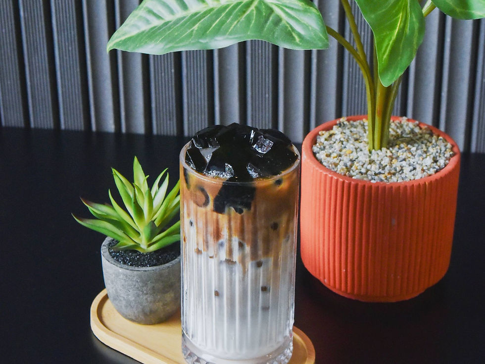 Sữa tươi cà phê sương sáo – kết hợp giữa vị đắng, ngọt và mát lạnh sảng khoái