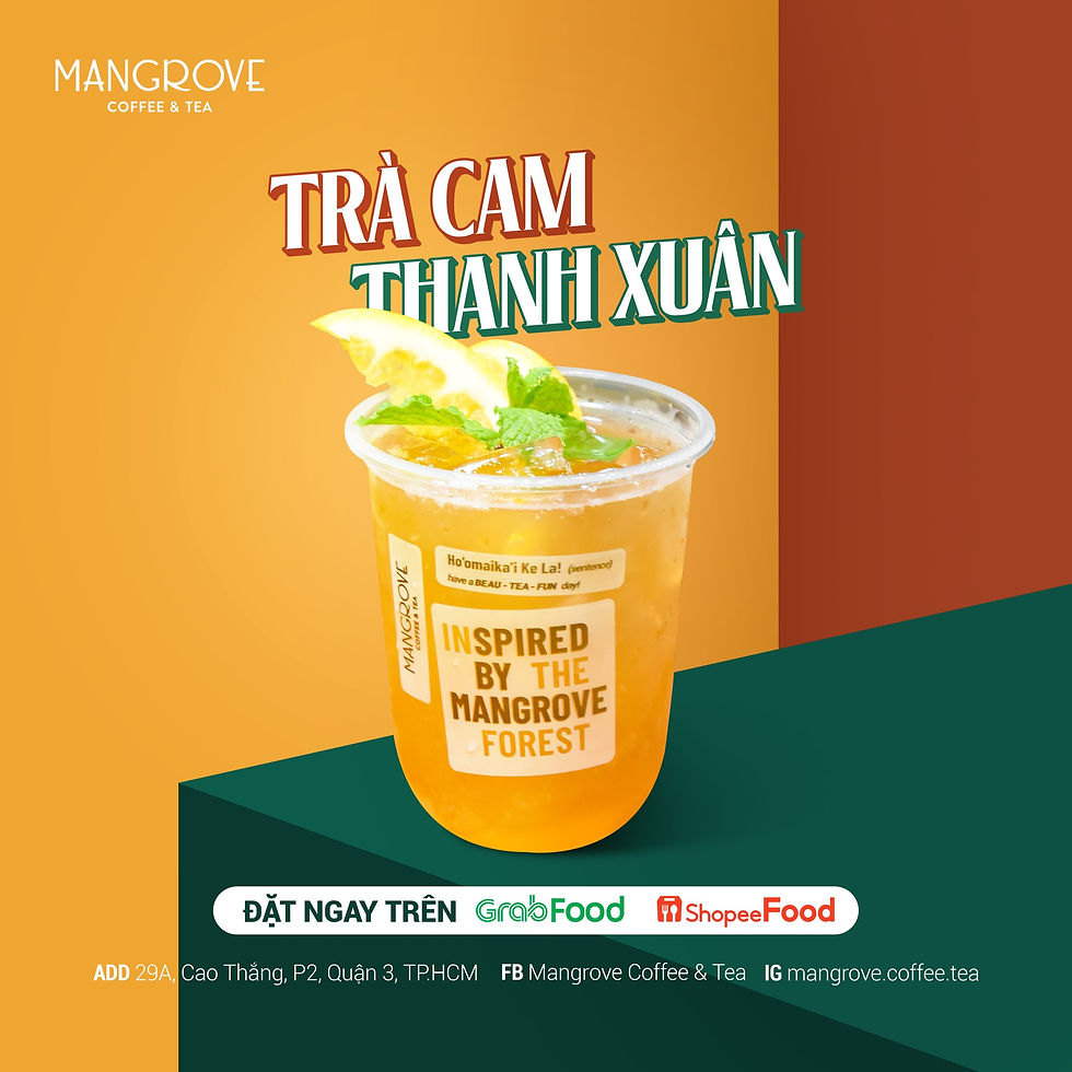 Sắc vàng cam rực rỡ và hương thơm tươi mát của cam cùng lá bạc hà.