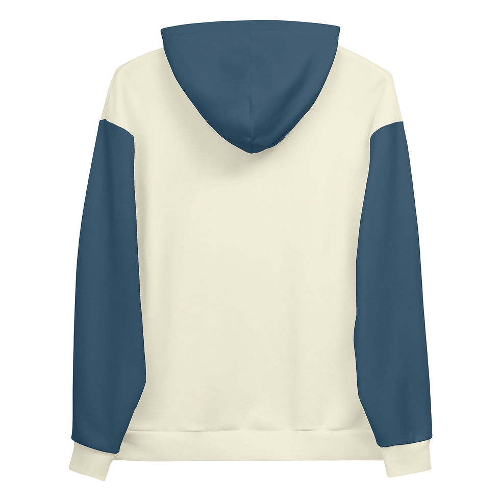 Thumbnail: Navy & Off White Two-Toned Tropical Seas Hoodie